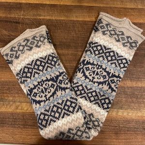 Anthropologie fair isle leg warmers